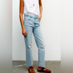 Zara Z1975 Hi Rise Straight Leg Ankle Jean